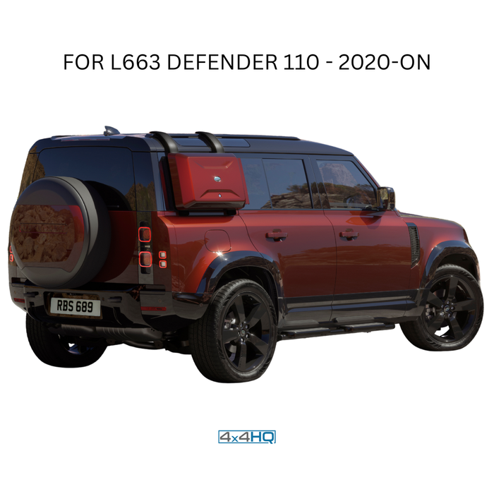 Defender 110 2020-on Fixed Side Steps - Black Trim (L663)