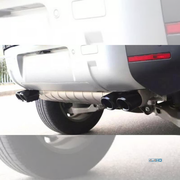 Land Rover Defender L663 - P400 - Petrol - Quad Exhaust Tips - Gloss Black (2020-On)