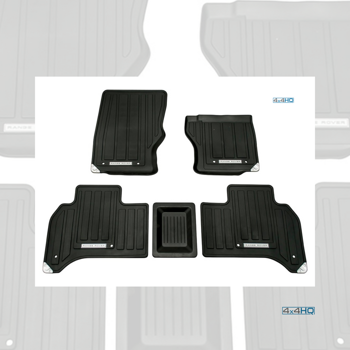 Genuine Range Rover (L405) - Rubber Contour Mat Set - Black - 2018-On