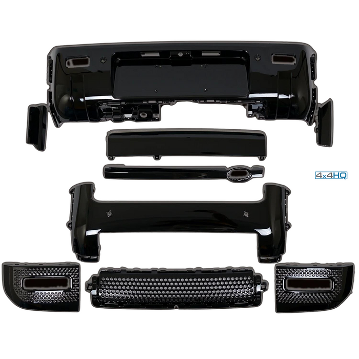Defender L663 Replacement Front & Rear Bumper - Gloss Black Pack